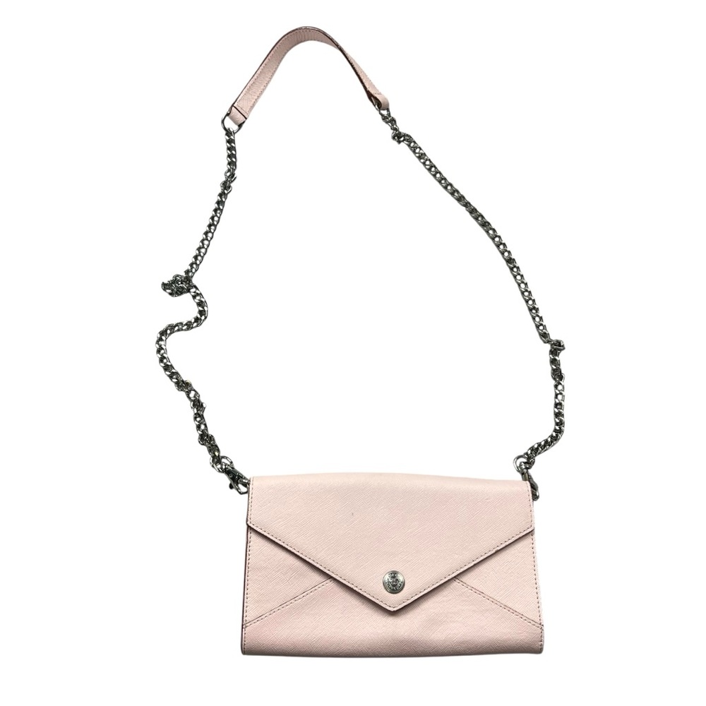 Rebecca Minkoff Pink Leather Crossbody Wallet Chain Purse